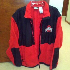 Reebok Logo Athletic Ohio State Buckeyes fleece jacket/coat full-zip size XL
